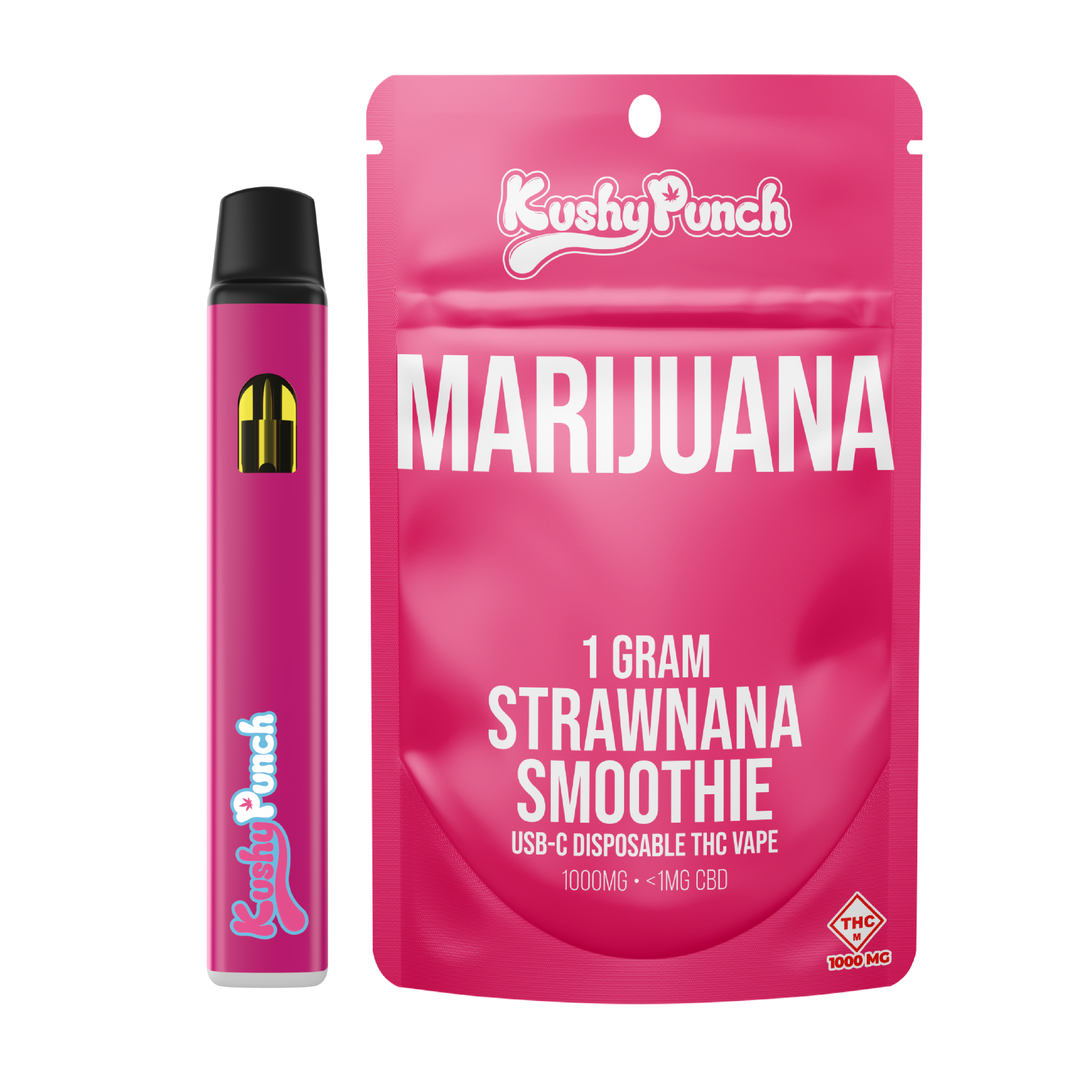 Photograph of product: 1G Kushy Punch All-in-One - Strawnana Smoothie