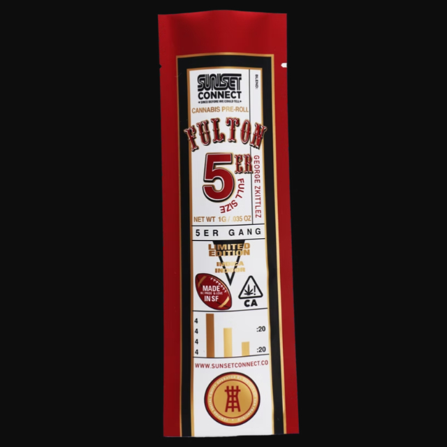 Photograph of product: GEORGE ZKITTLEZ 'FULTON 5-ER' 1G PREROLL