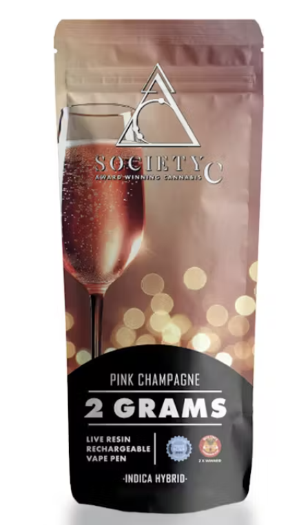 Photograph of product: Society C | Pink Champagne | 2G Live Resin Disposable Vape