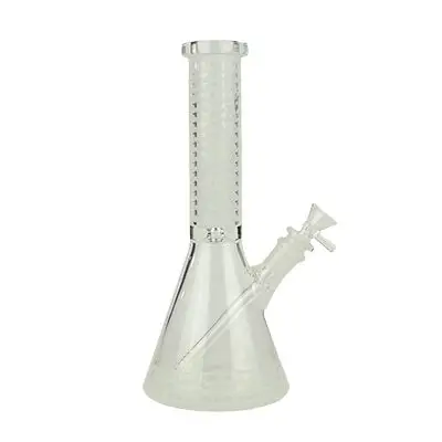 Photograph of product: SirEEL - 10" Etched Grid Beaker Bong w/ Flower Bowl