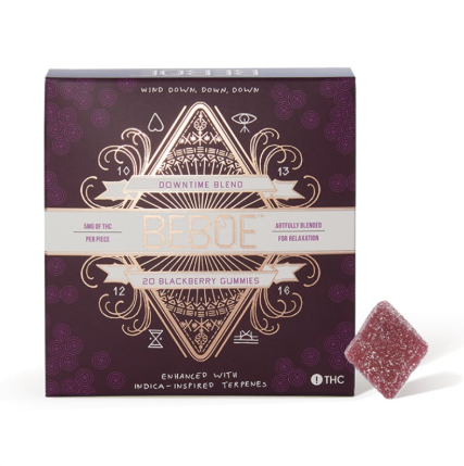 Photograph of product: Downtime Blend Blackberry Gummies (5mg TH-oui: 5mg CBD) 20ct