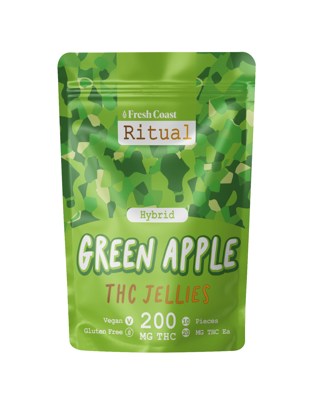 Photograph of product: Green Apple | Jellies Vegan 200MG Gummies | Ritual