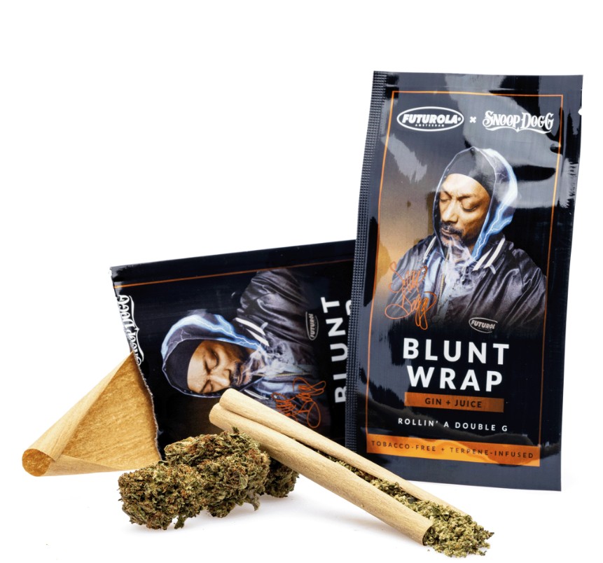 Photograph of product: Rolling Papers | Futurola x Snoop Dogg | Gin + Juice Blunt Wrap