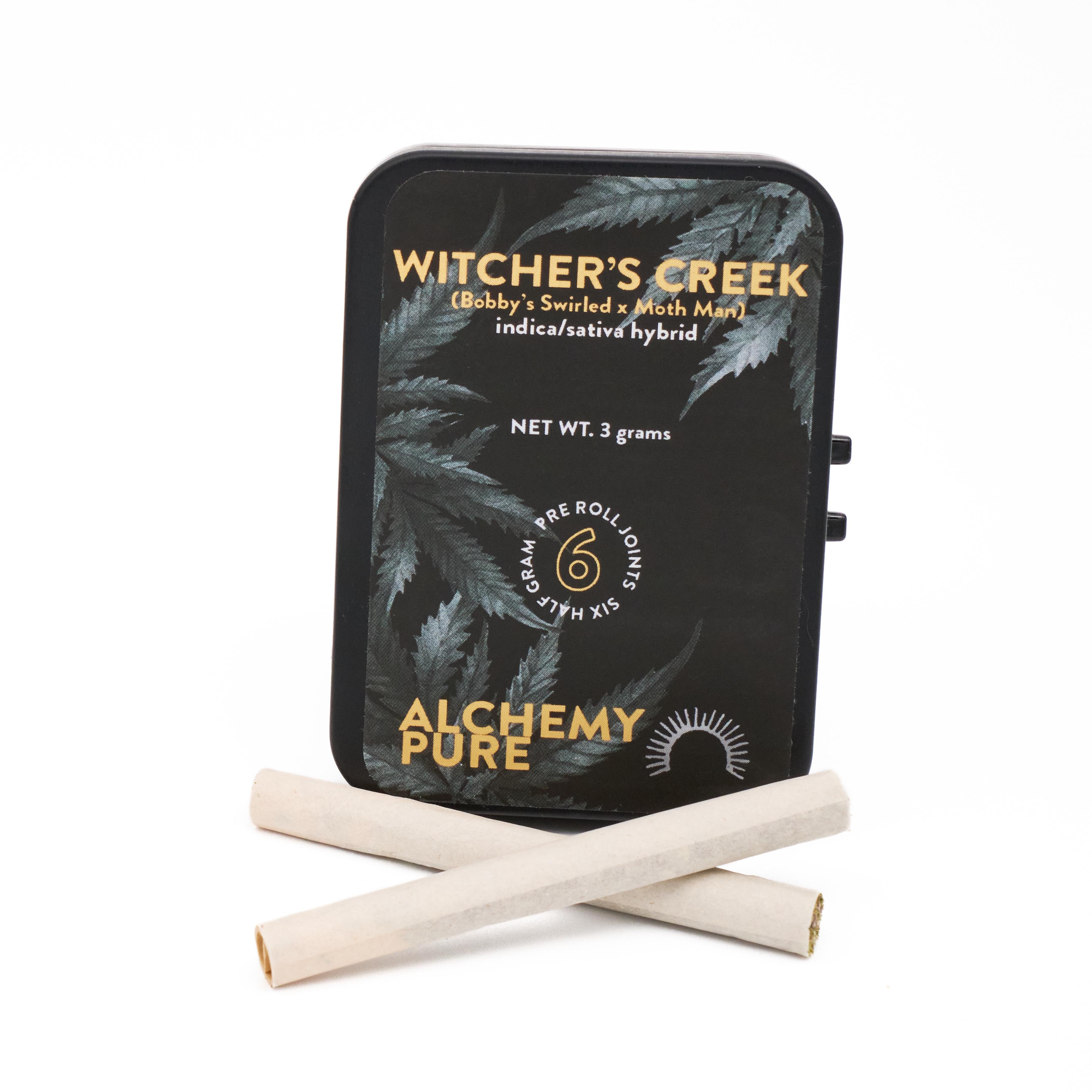 Photograph of Product: Alchemy Pure | Witcher's Creek | 6pk Pre Rolls | 3g | Hybrid
