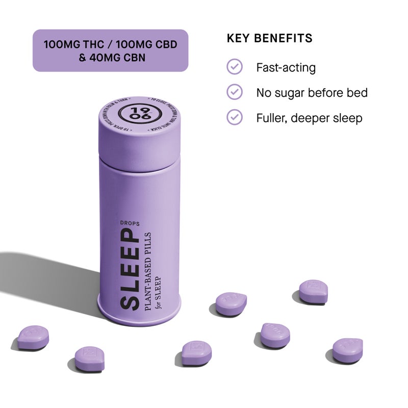 Photograph of product: 1906 Tablets Edibles 20pk/100mg- Sleep (5mg TH-oui: 5mg CBD: 2mg CBN)