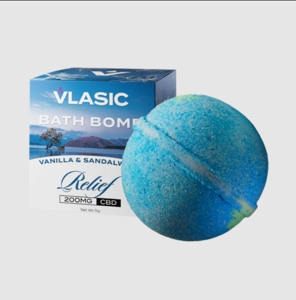 Photograph of product: Vlasic - 200MG CBD- Relief Bath Bomb - Vanilla & Sandalwood