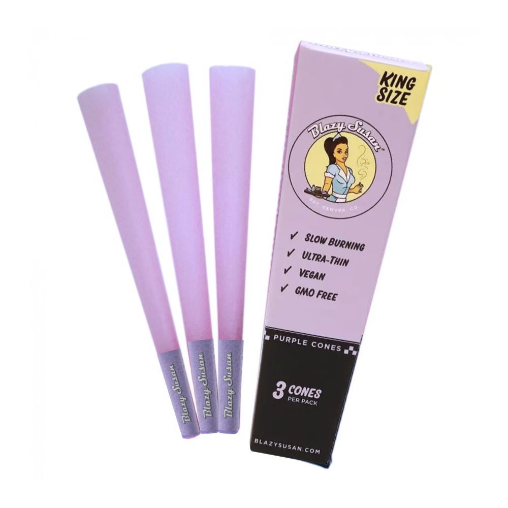 Photograph of product: Blazy Susan King Size "Purple" PreRoll Cones