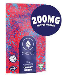 Photograph of product: Choice - Gummies - Cherry Berry - 200mg - 10pk