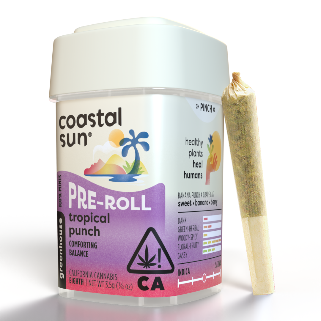 Photograph of product: Tropical Punch Greenhouse 0.35g Pre-roll 10pk 3.5g 