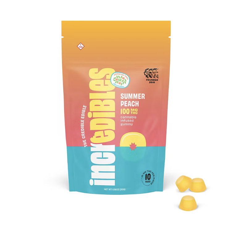 Photograph of product: Incredibles | Summer Peach | 10pk/100mg