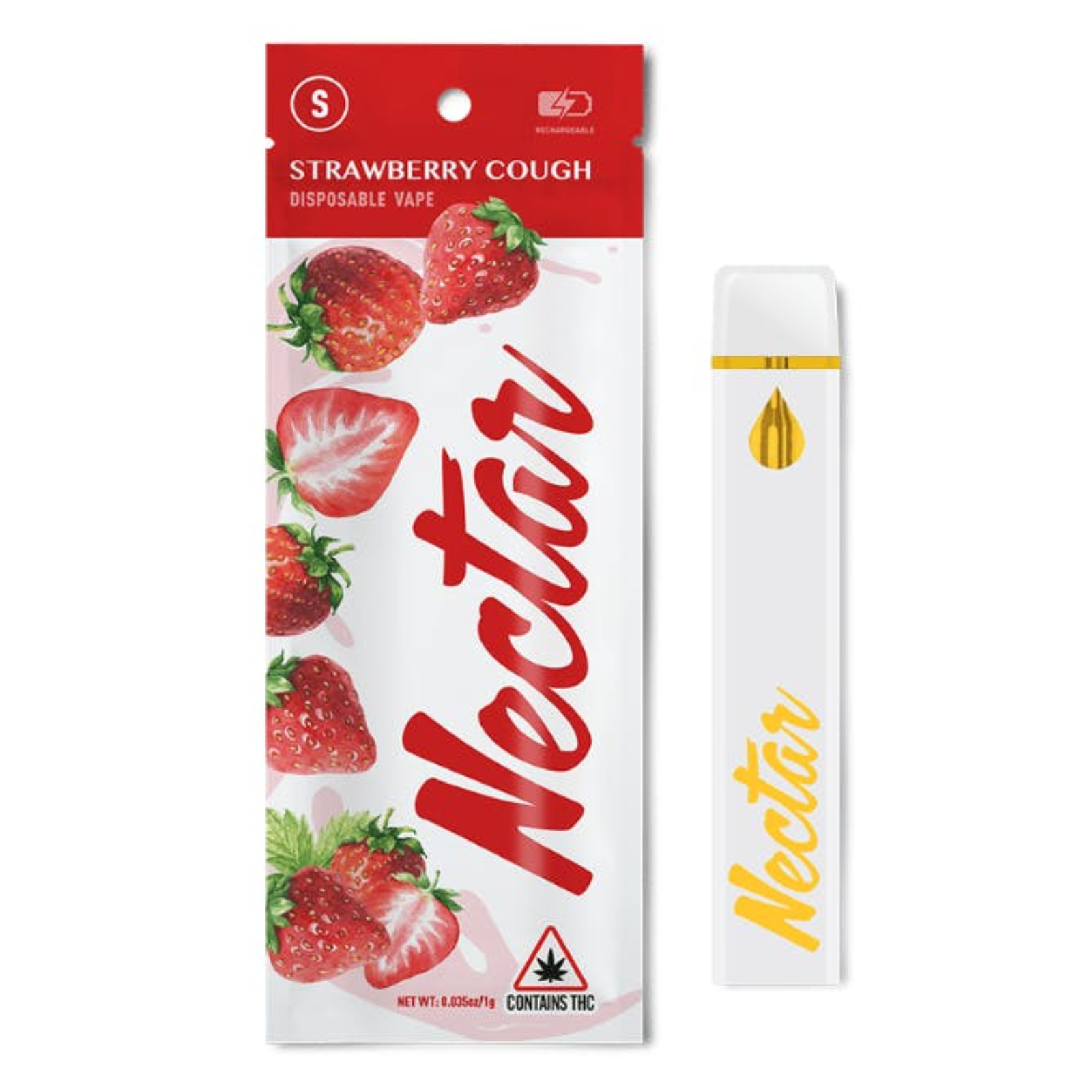 Photograph of product: 1000mg Disposable | Strawberry Cough | Nectar