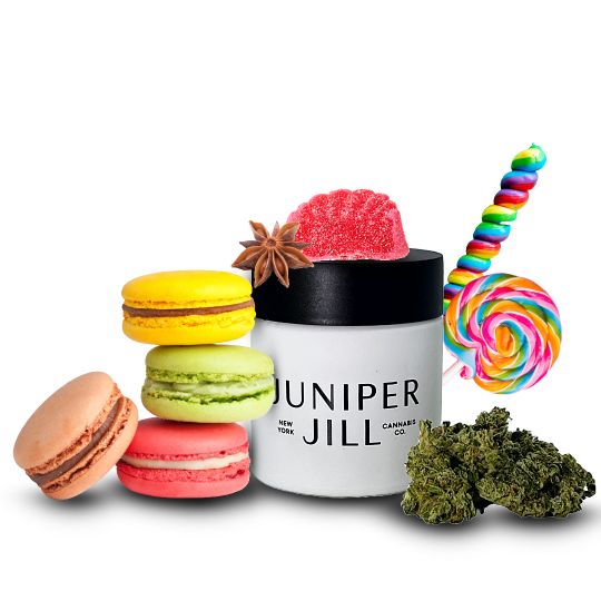 Photograph of product: Juniper Jill | Reflection: Skywalker Kush | Flower Jar - 3.5g