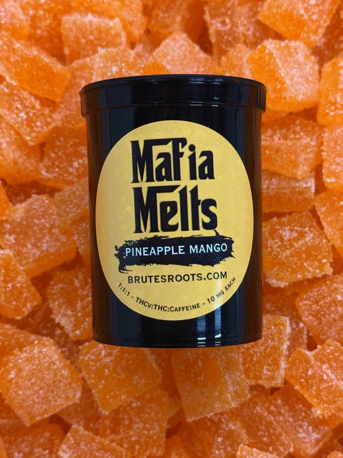 Photograph of product: Pineapple Mango -TH-oui:TH-ouiv:Caffeine 1:1:1 - 10 Pack -  Brute's Roots - REC
