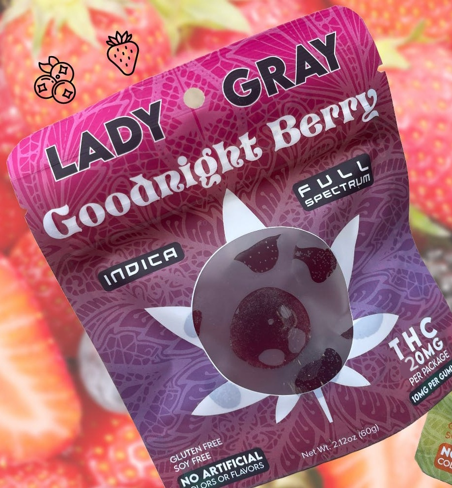 Photograph of product: Goodnight Berry Oui'd Gummies (20mg) 2pk by Lady Gray