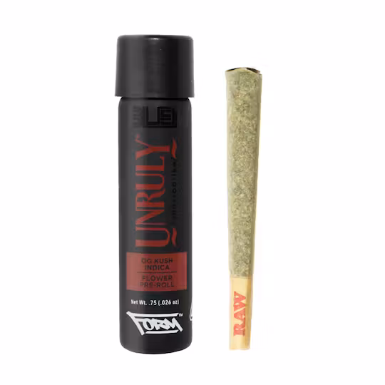 Photograph of product: BLEM | UNRULY OG .75g Pre-Roll