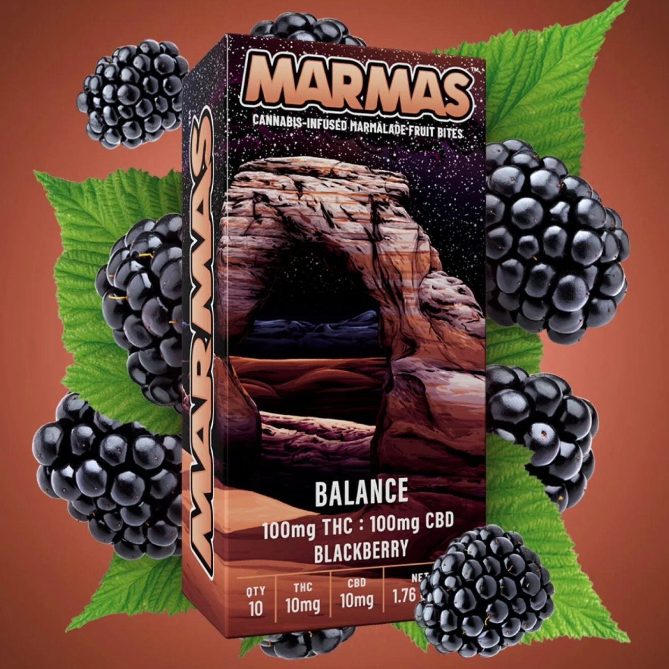 Photograph of product: Blackberry 1:1 CBD Gummies | 10-pack
