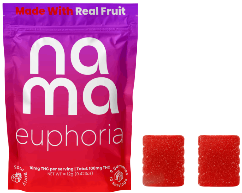 Photograph of product: Euphoria: Sour Berry - Gummies 2 Pack (100mg)