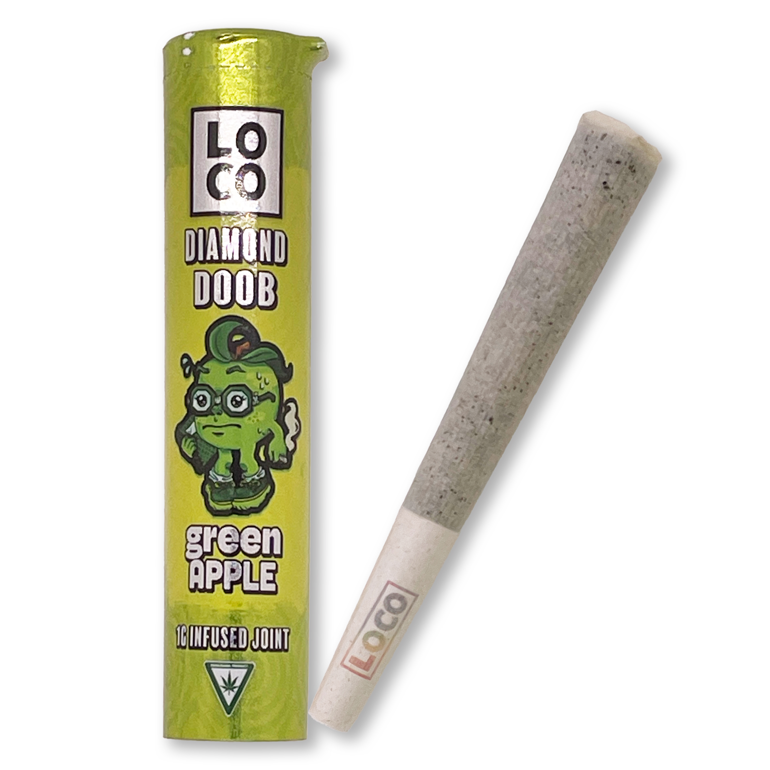 Photograph of product: LOCO - Green Apple Live Resin Infused PreRoll - 1g