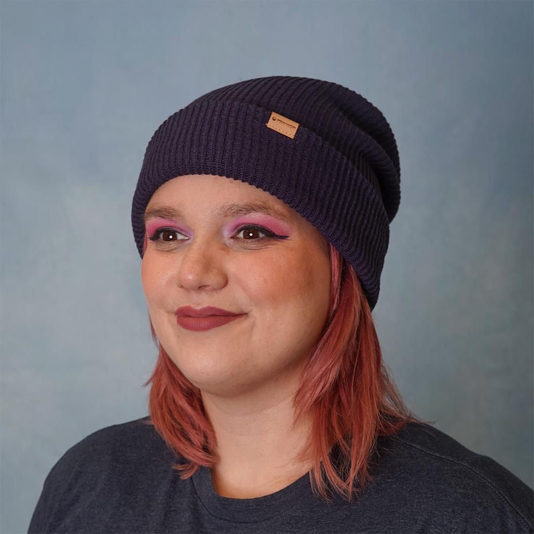 Photograph of product: Navy Slouch Beanie Hat