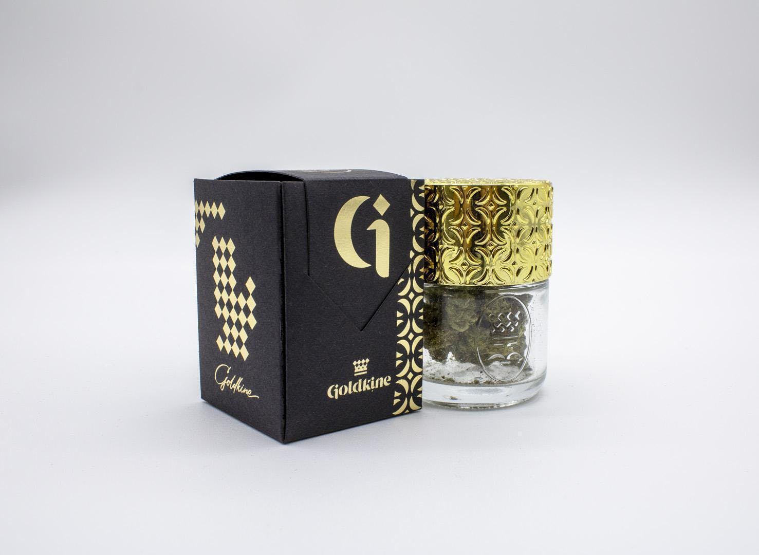 Photograph of product: Goldkine Pre-Packaged 3.5g Greenline OG