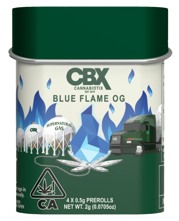 Photograph of product: CBX | Blue Flame OG | 2G 4PK