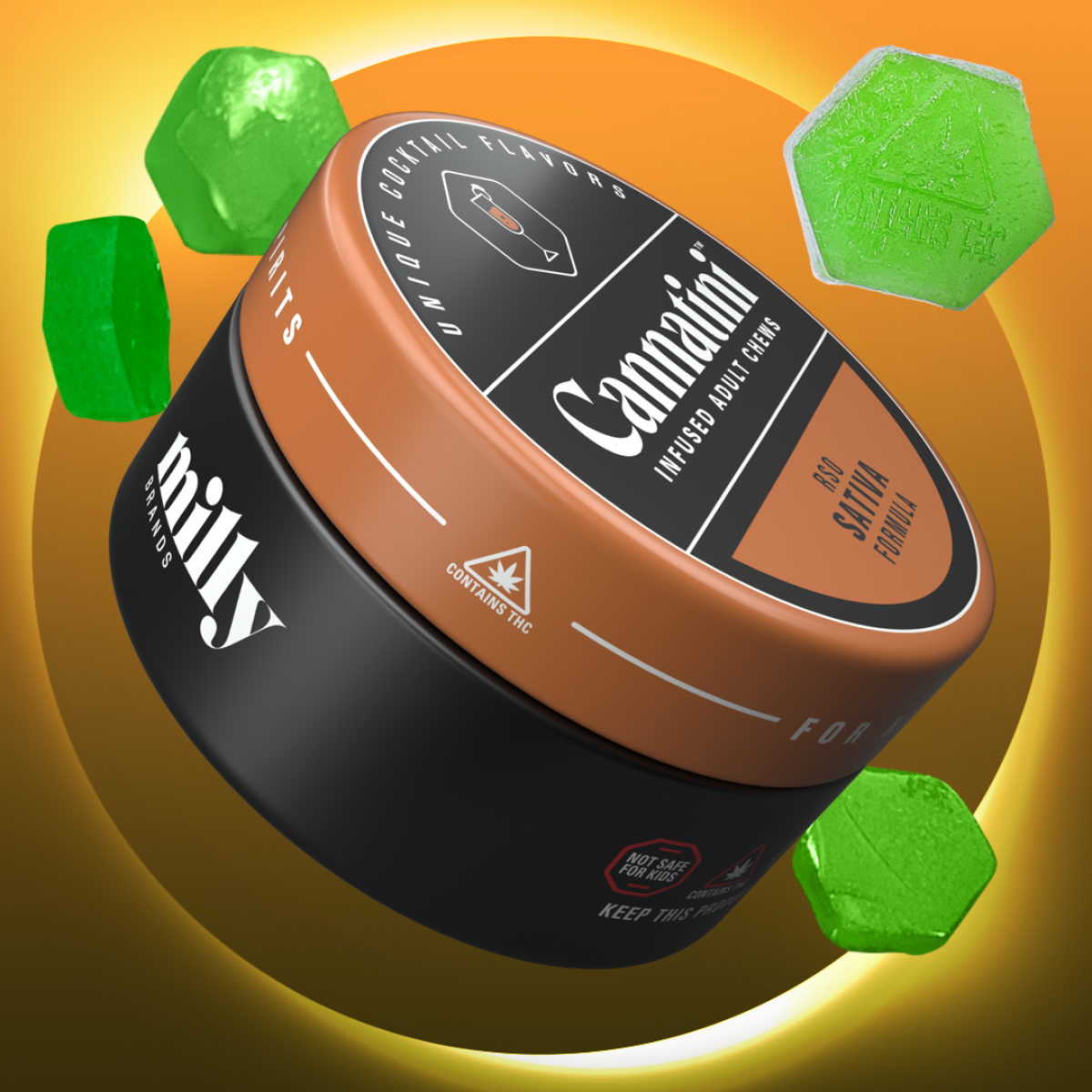 Photograph of product: Cannatini - Cherry Limeade - RSO Gummies - 100mg