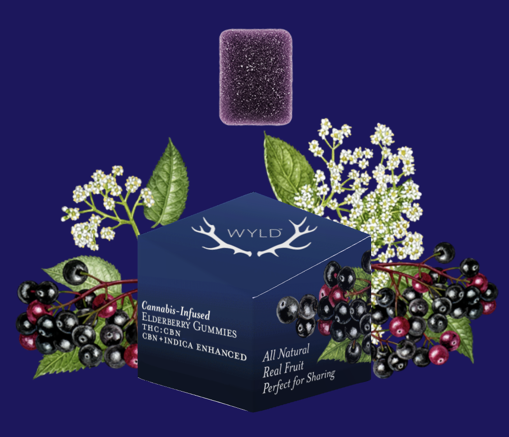 Photograph of product: GUMMIES - ELDERberry Oui'd - 2:1 (TH-oui:CBN) - 20 Pcs - 100mg