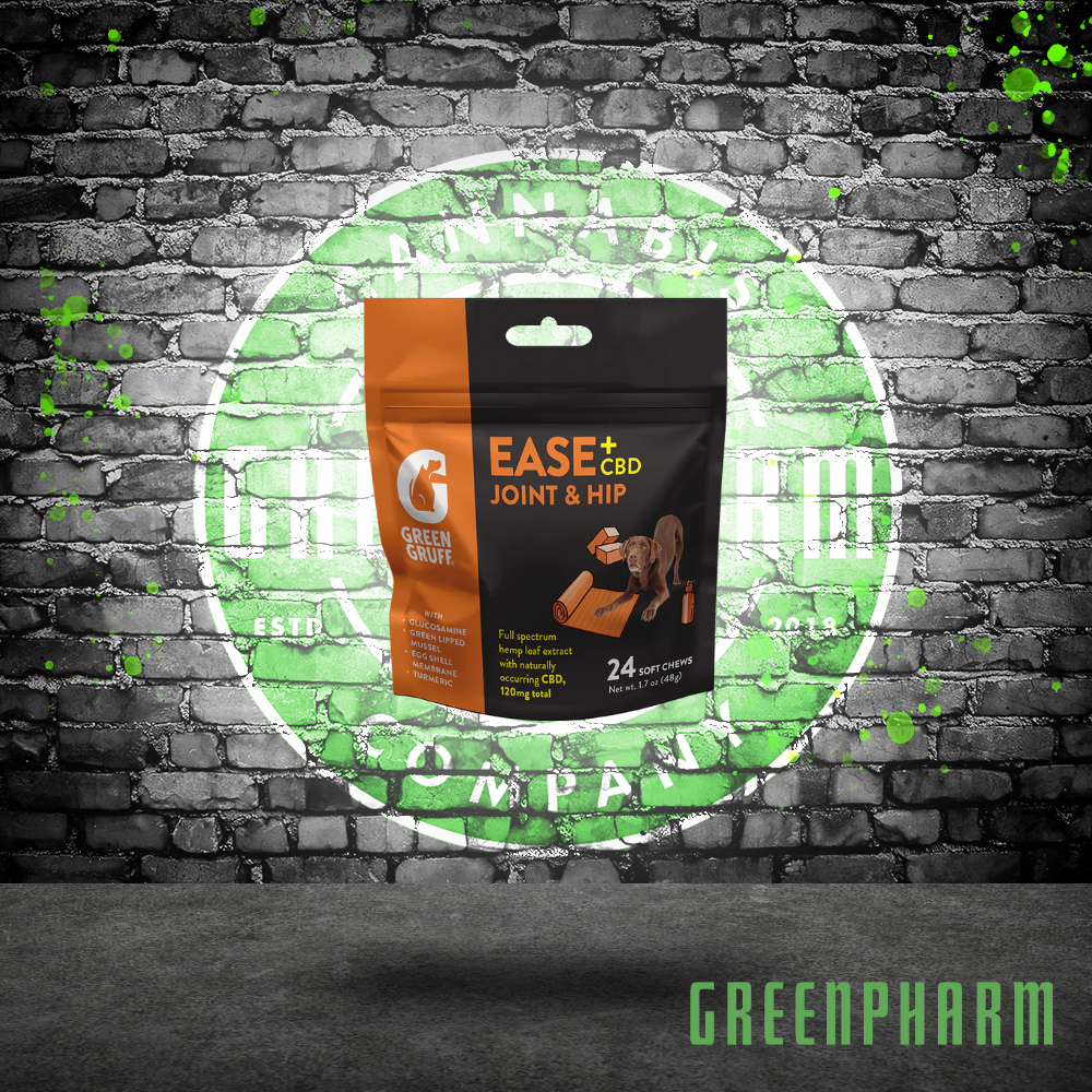 Photograph of product: Green Gruff Ease Plus CBD Joint & Hip (Coconut Pumpkin) 24 ct.