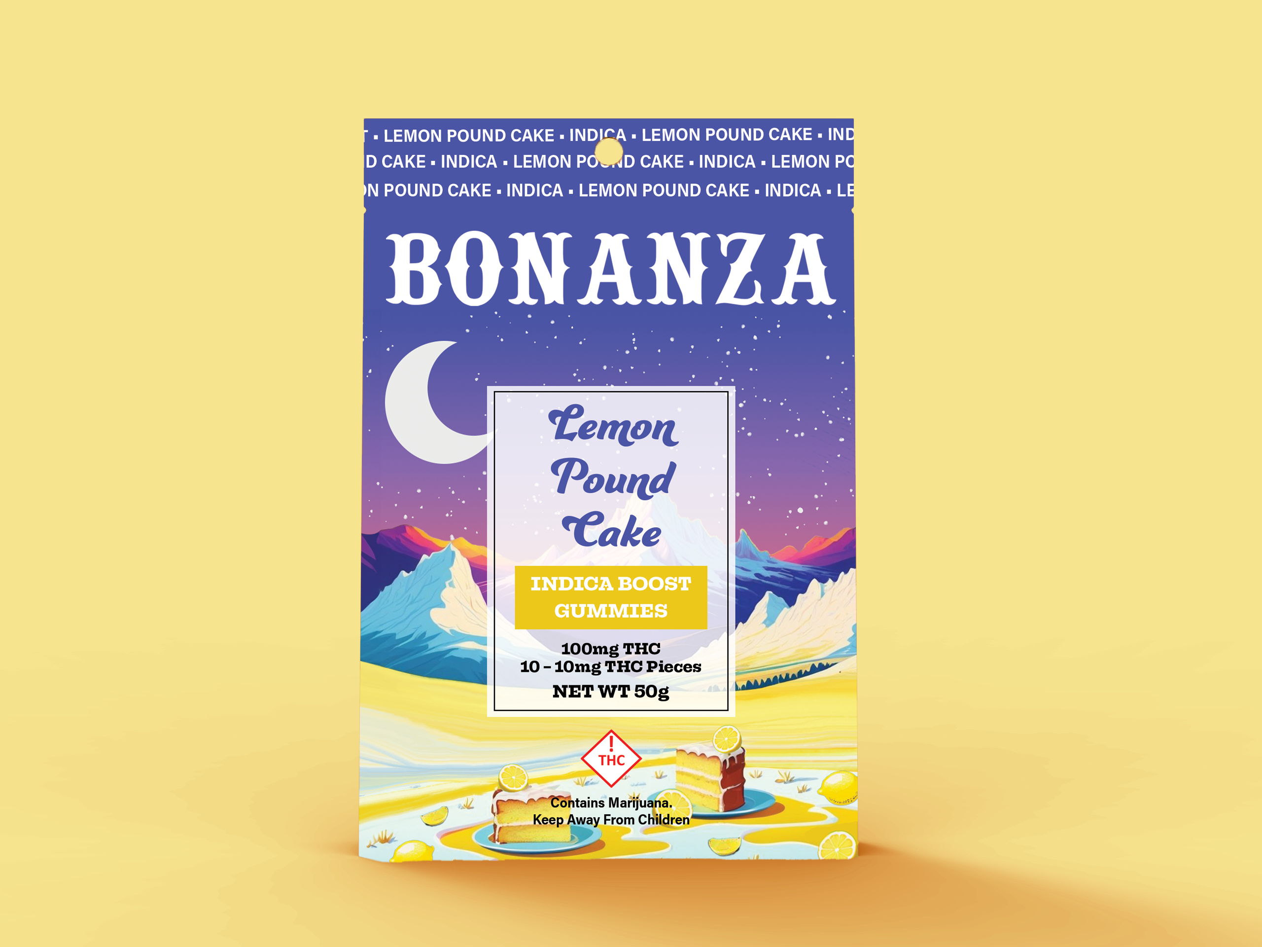 Photograph of product: Lemon Pound Cake (I) - 100mg Gummies - Bonanza