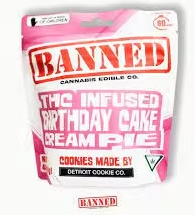 Photograph of product: Edibles | Birthday Cake Cream Pie | 200mg | Banned