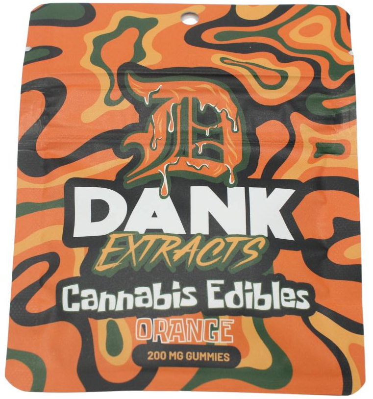Photograph of product: Dank Gummies - Orange 200mg