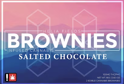 Photograph of product: Helia Fields | Salted Chocolate Brownie 2pk 100mg