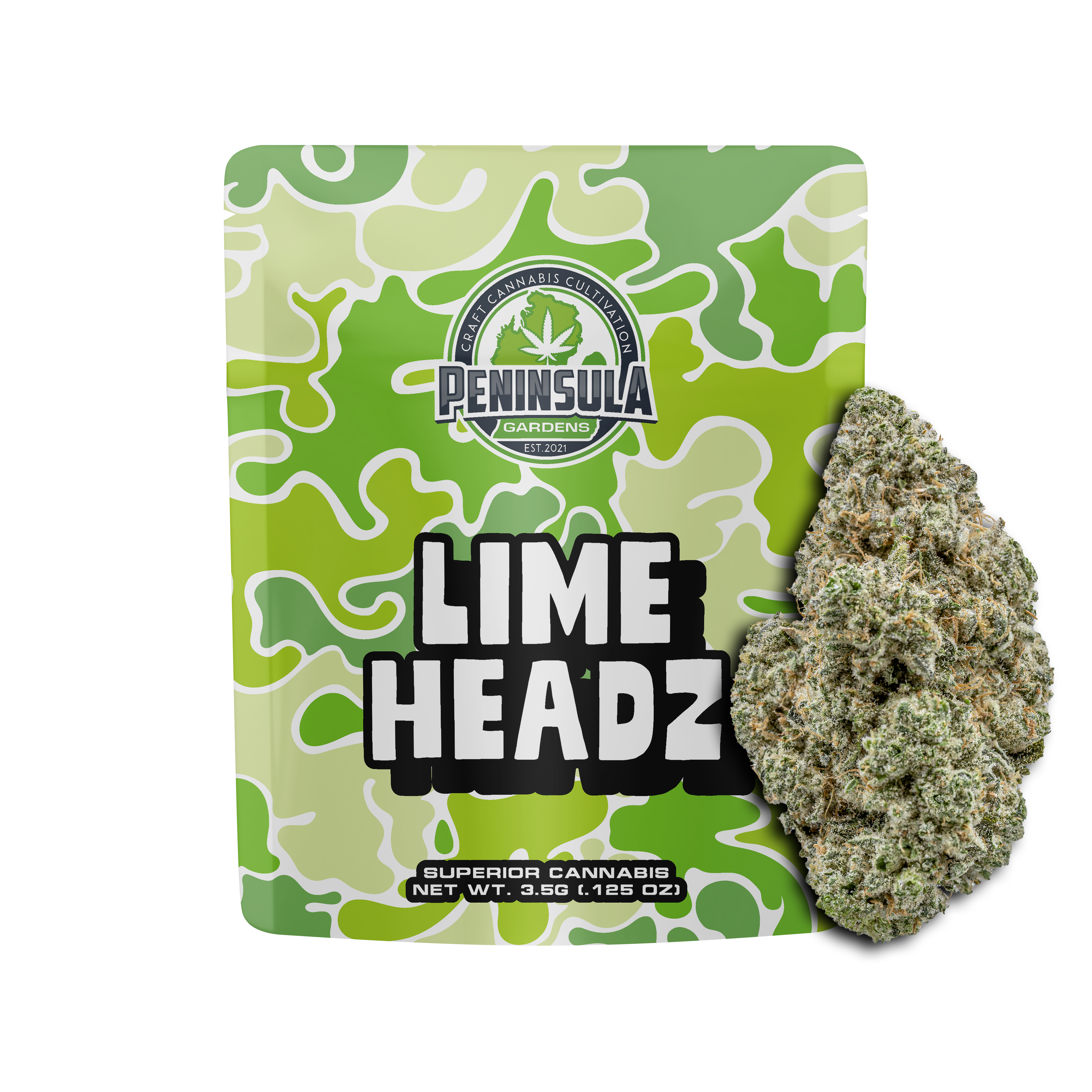 Photograph of product: PG | Lime Headz Prepack (AU) - 3.5g