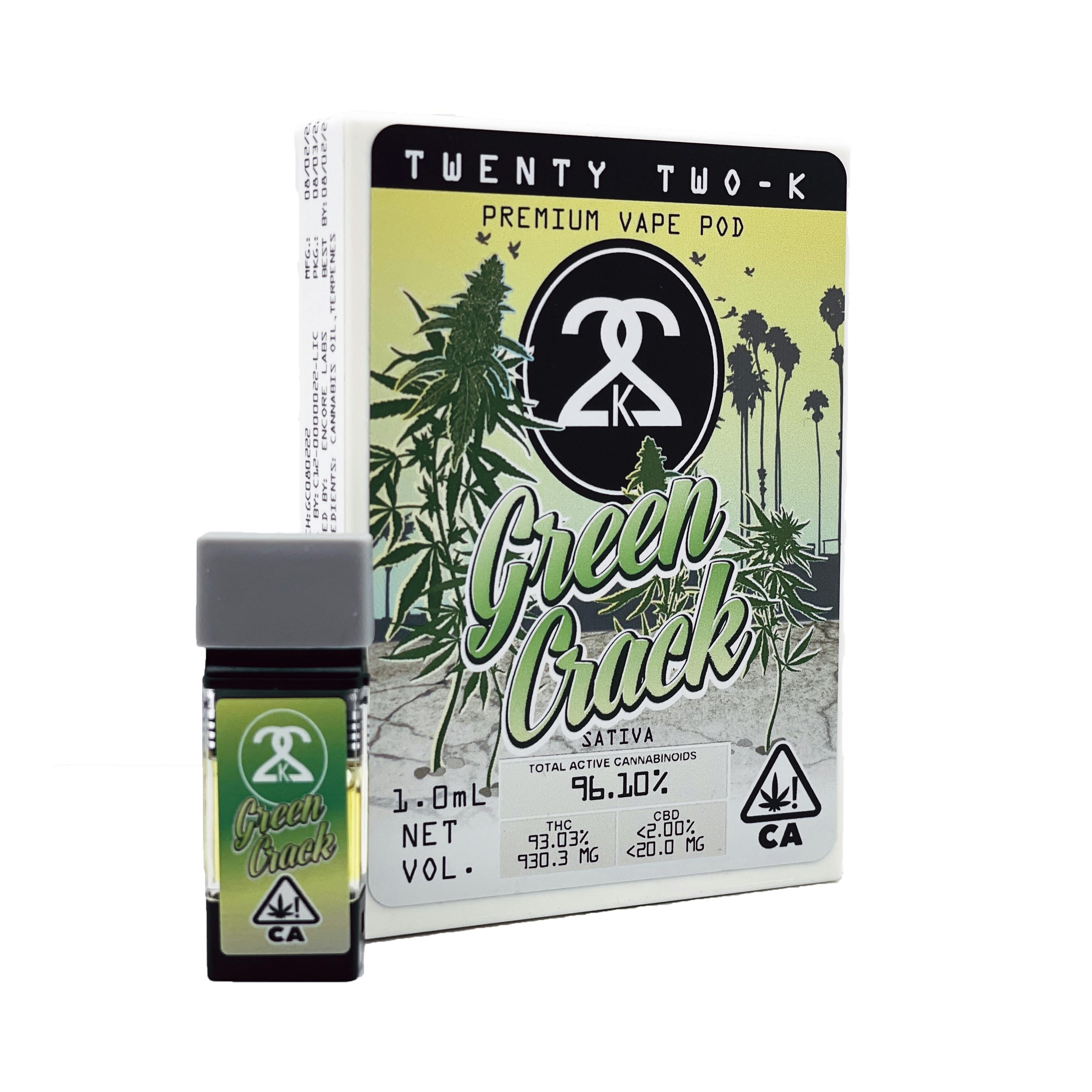 Photograph of product: GREEN CRACK 1.0ML POD