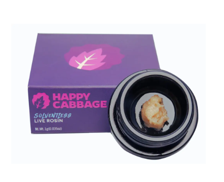 Photograph of product: Happy Cabbage - Key Lime Zest Live au chocolat Rosin Batter - 1g