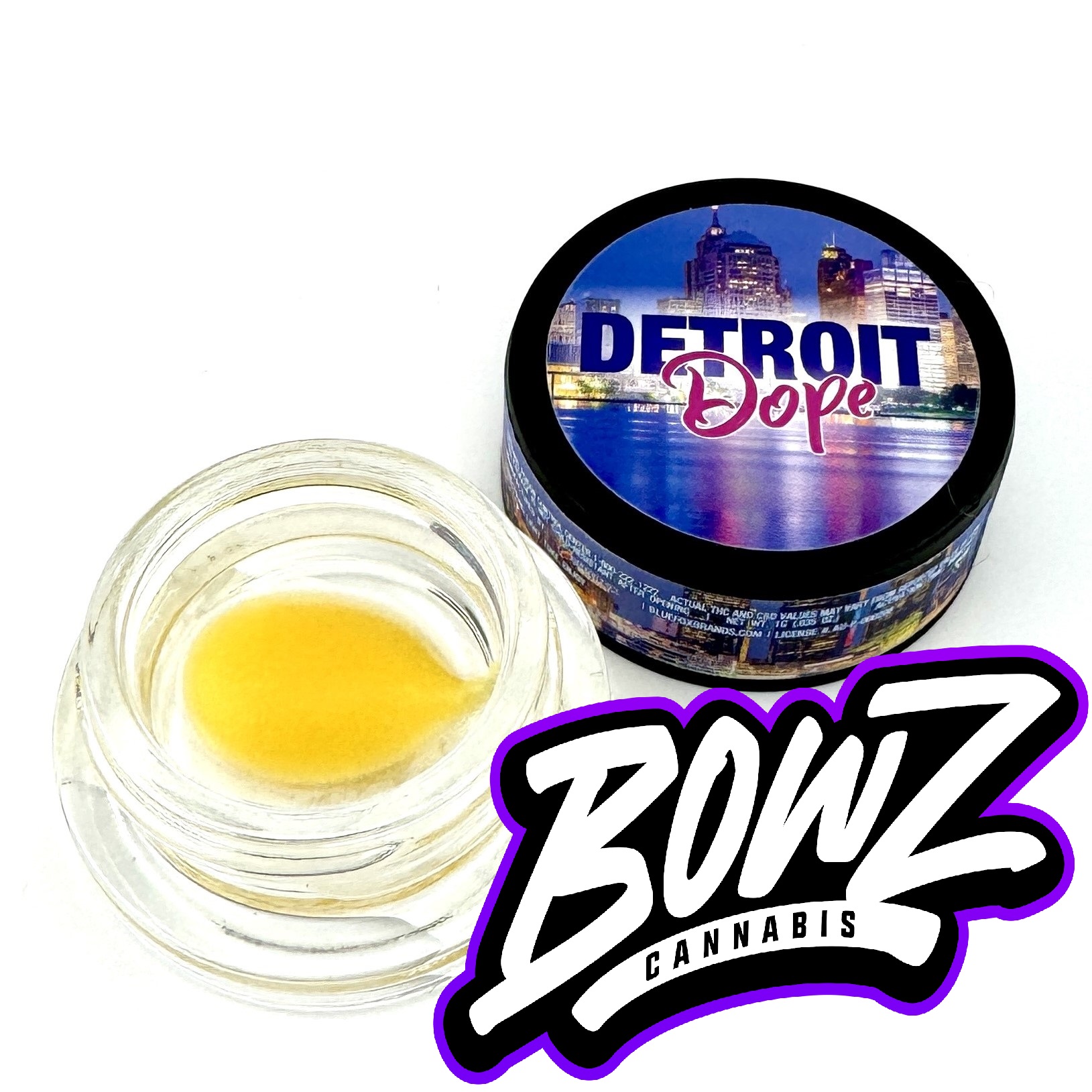 Photograph of product: Detroit Dope - Concentrate Cured Live Resin - (15g) - Hybrid - **BLUEBERRY CUPCAKE**