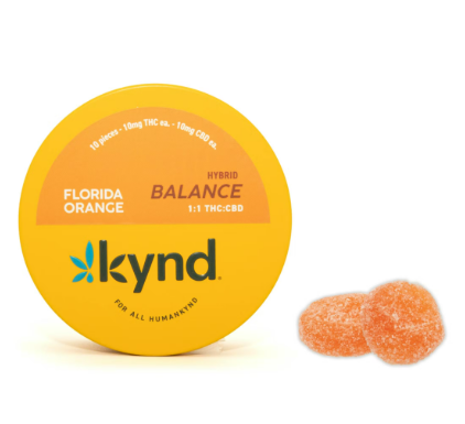 Photograph of product: 1:1 Balance Florida Orange TH-oui:CBD | Gummies | 100mg