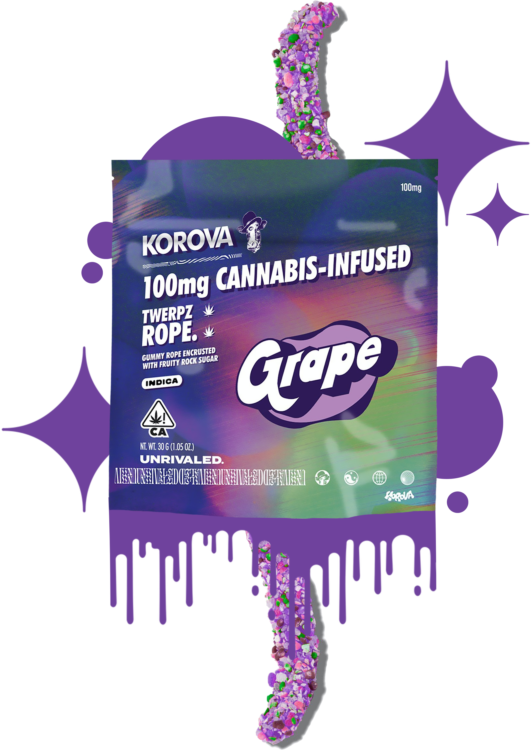 Photograph of product: TERPZ ROPE 100MG GRAPE