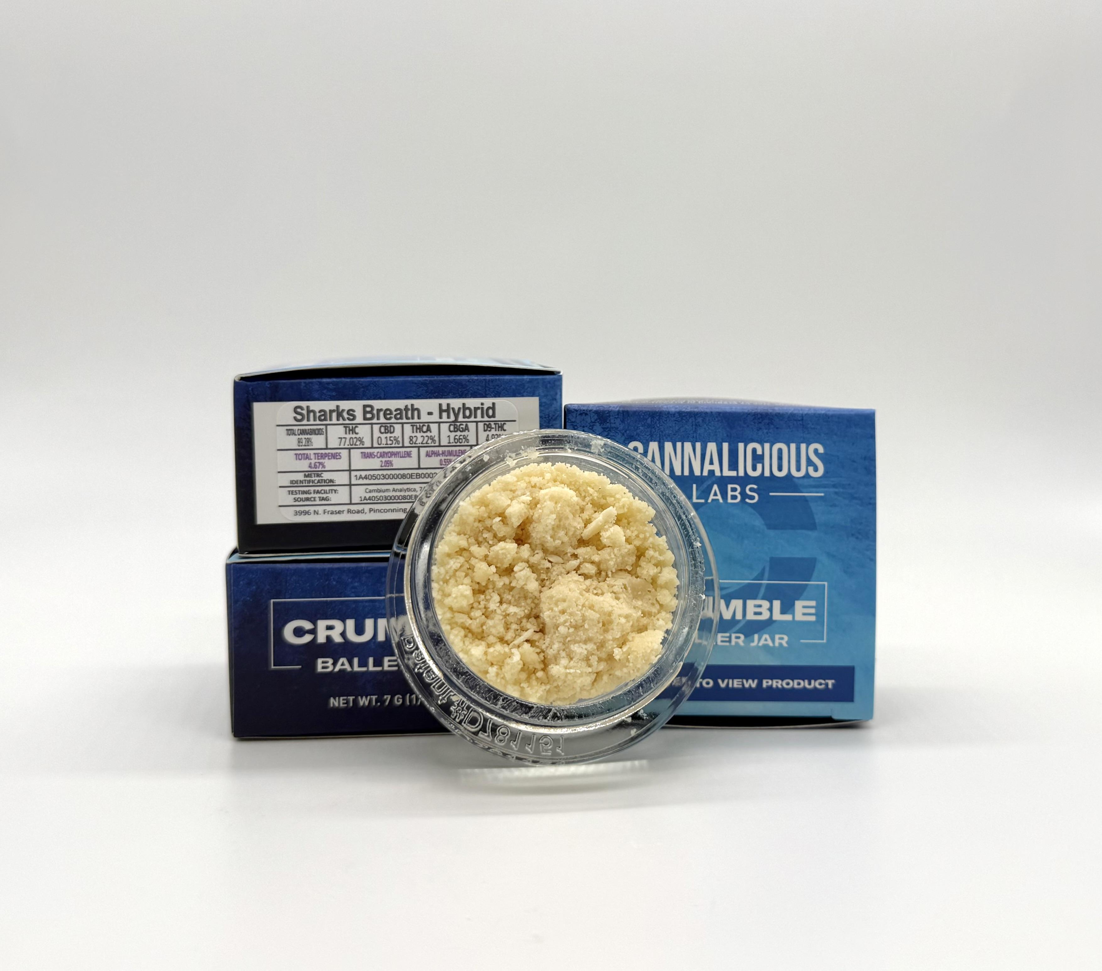 Photograph of product: Cannalicious - Crumble Baller Jar - Sharks Breath