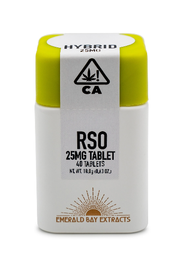 Photograph of product: Emerald Bay Extracts Tablets 25mg (1000mg) - Tropical Gelato (H)