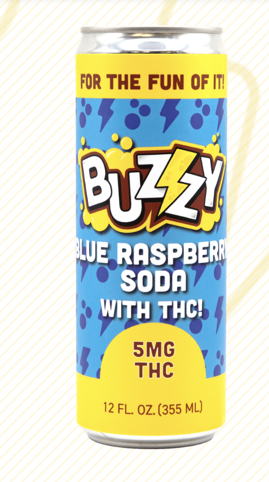 Photograph of product: Blue Raspberry Soda | 5mg | Infused Soda | Buzzy
