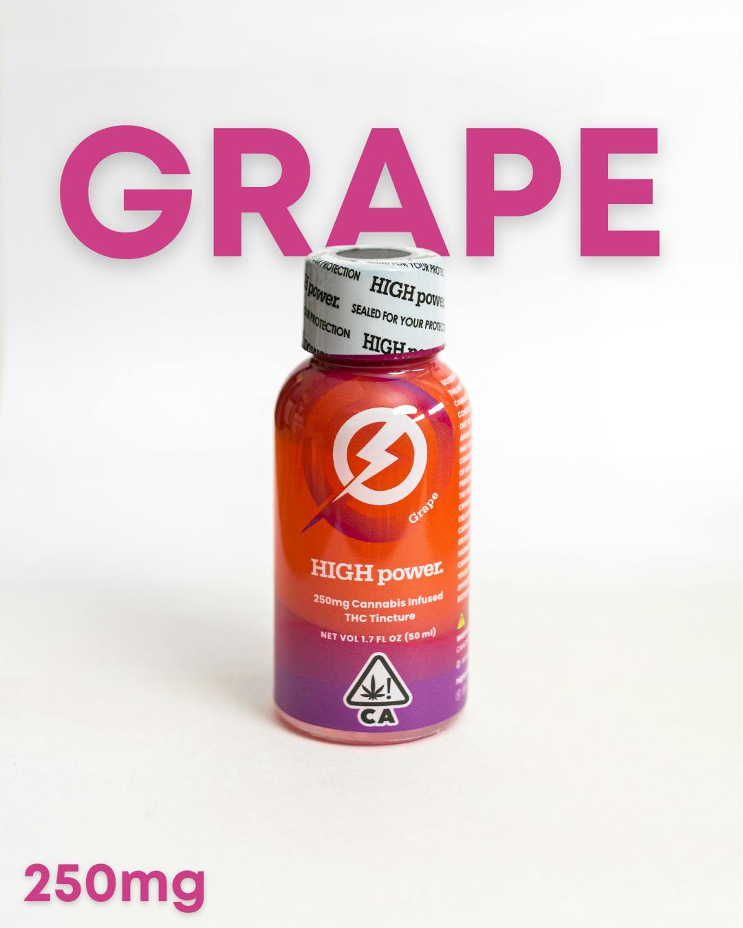 Photograph of product: High Power Syrup - Grape 250MG TH-oui Single