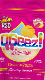 Photograph of product: OGEEZ! RSO 100mg Gummies Pink Lemonade Oui'd