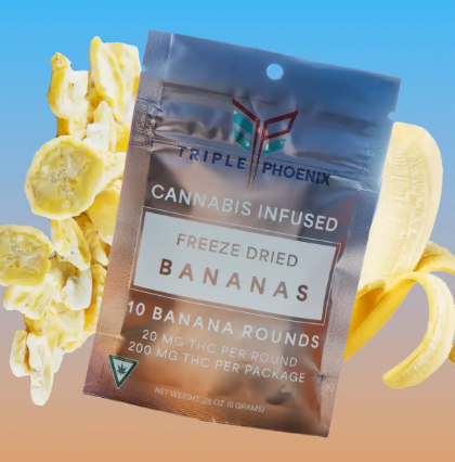 Photograph of product: Freeze Dried Bananas - 200mg