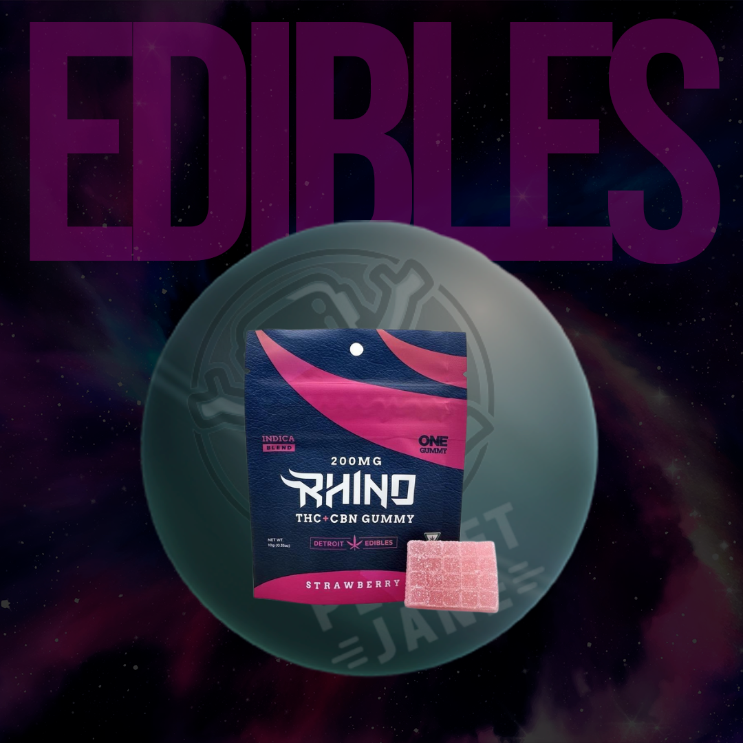 Photograph of product: Rhino Gummies - 200mg Gummies 4:1 CBN - Strawberry