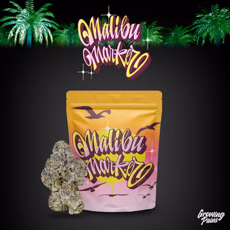 Photograph of product: Growing Pains - Pre-Packed Flower - (14g) - **MALIBU MARKER**