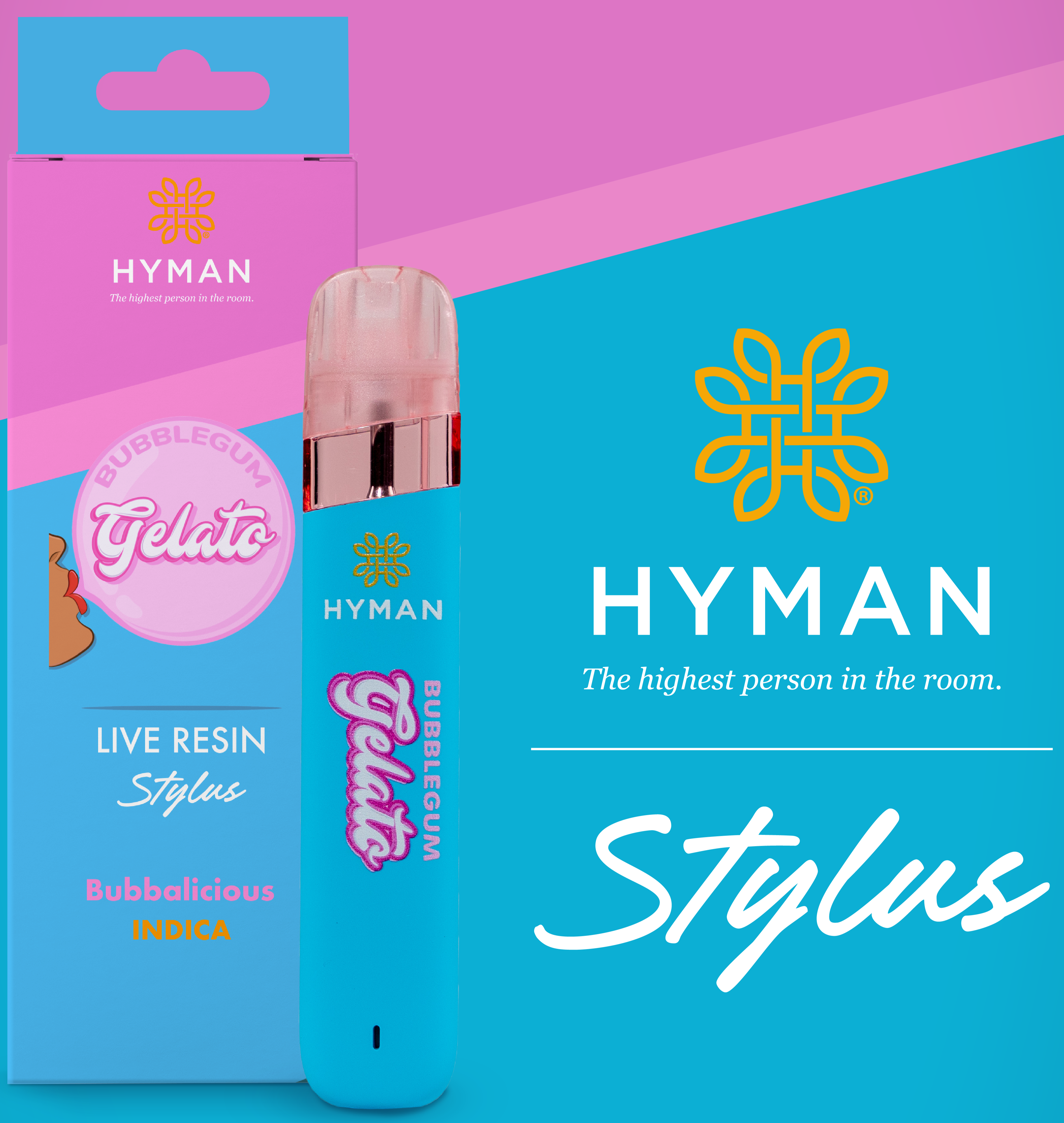 Photograph of product: AU Hyman: Bubblegum Gelato Live Resin Stylus