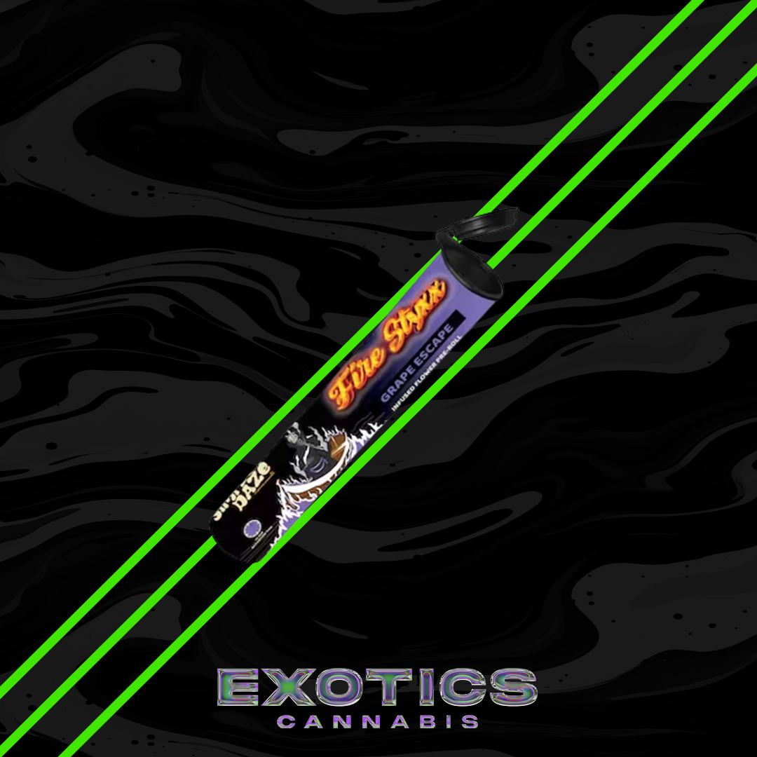 Photograph of product: Fire Styxx - Grape Escape Infused Pre-roll (5/$20)