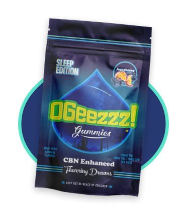 Photograph of product: OGeez! - Aquaberry Sleep Edition 10pk 100mg 2:1 TH-oui:CBN Gummies