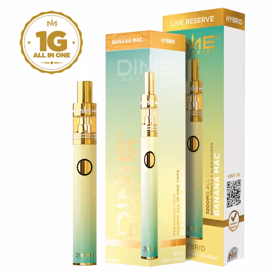 Photograph of product: Banana MAC (H) - 1g Live Resin Disposable - Dime